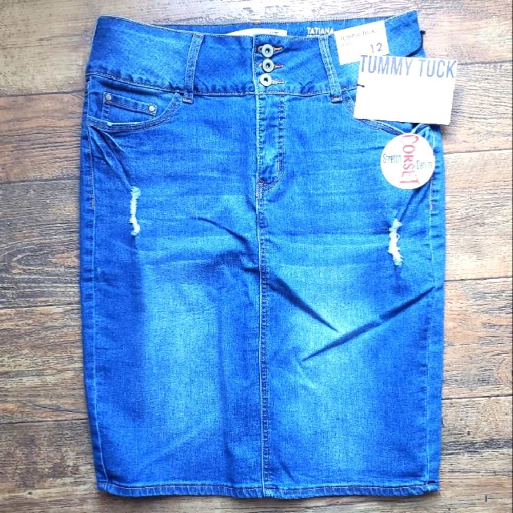 It Tatiana Blue Denim Skirt NWT